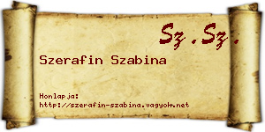 Szerafin Szabina névjegykártya