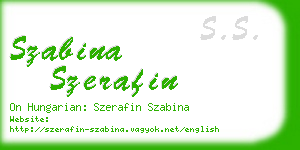szabina szerafin business card